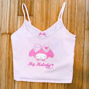 My Melody light pink cropped cami